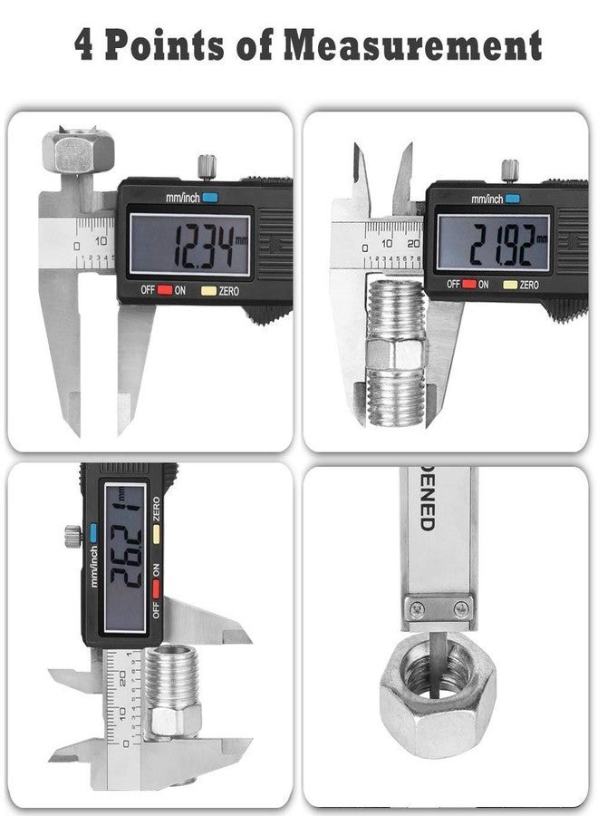 mlabs Electronic Digital Caliper, Stainless Steel Vernier Caliper, Caliper Measuring Tool with Inch/Millimeter Conversion, Extra Large LCD Screen, 0-6 Inch/0-150 mm, Auto Off Featured Micrometer by mLabs - Image 4